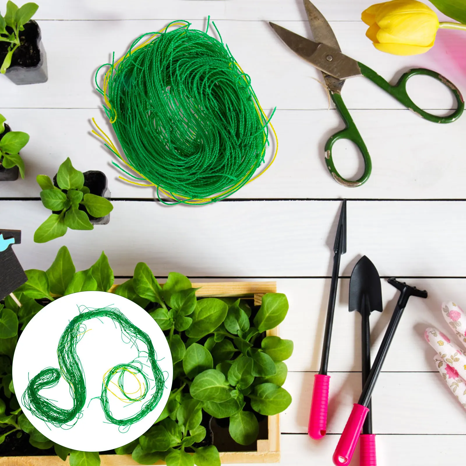 

2 set Plant Trellis Netting 2 Sets Flexible Garden Climbing For Vine Support Flower Climbing Net Bean Trellis Fruit Vines Net