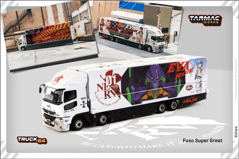 Tarmac Works 1:64 Fuso Super Great EVA Racing Diecast Model Car