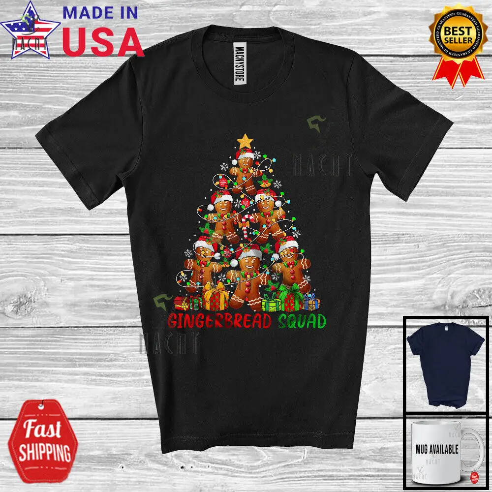 

Gingerbread Squad; Lovely Christmas Lights Tree Gingerbreads; X-mas Gnomes Shirt