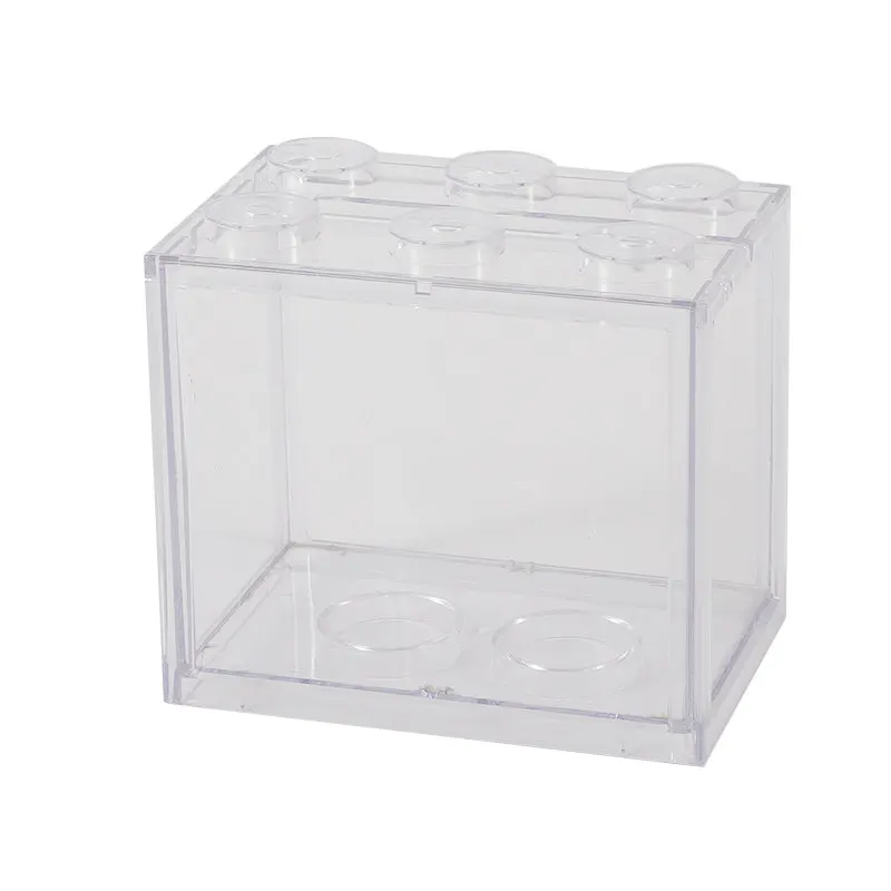 

Betta tank transparent acrylic building block box desktop small with light