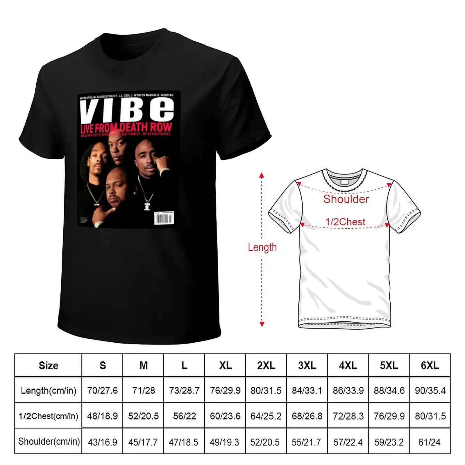 Death Row Records Vibe Cover T-Shirt quick-drying graphic t shirts cute clothes tees mens designer clothes