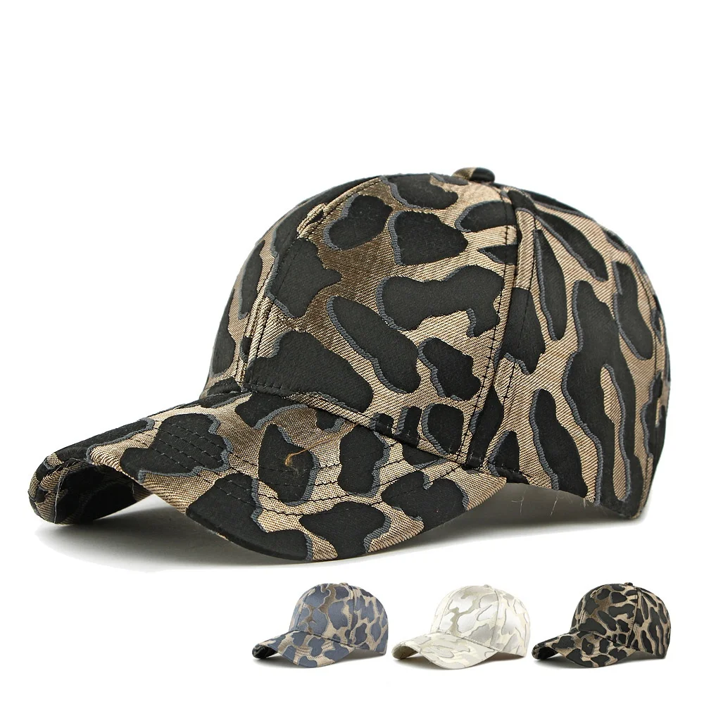 

New Jacquard Leopard Print Hardtop Baseball Cap Women Men Outdoor Sunscreen Casual Hats Simple Versatile Fashion Peaked Caps
