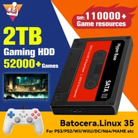 Batocera.Linux 35 2TB Gaming HDD Portable Game Hard Drive with 52000+ Games for PS3/PS2/Wii/WiiU/N64/MAME/SS, Compatible with PC