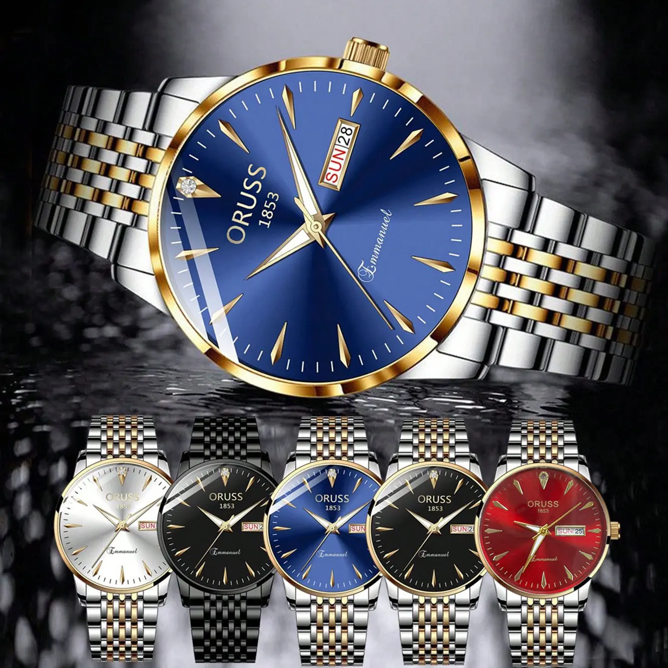 Men's Luxury Quartz Wristwatch with Luminous Pointer