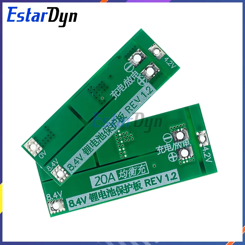 Estardyn 2S 20A 7.4V 8.4V 18650 Lithium Battery Protection Board/BMS Board Standard Balance Version