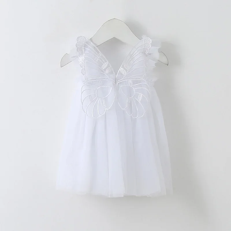 Sommer Neugeborene Mädchen ärmellose Tüll Kleider für Party Geburtstag Schmetterling Kleinkind Mädchen Kleidung Kinder Prinzessin Kleid 1-5 Jahre