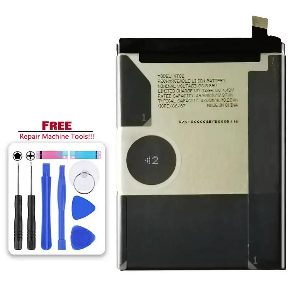 

Аккумулятор для мобильного телефона 4700 мАч с высокой совместимостью и длительным сроком службы для Nothing 2 A063 NT02