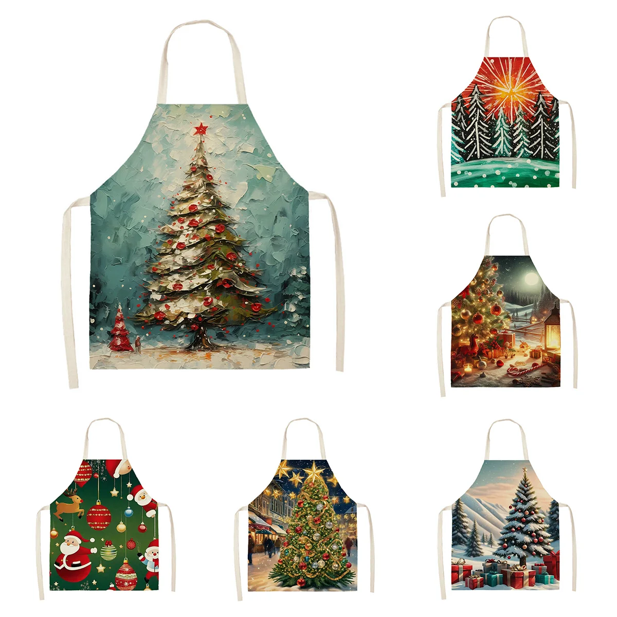

Кухонный Фартук для женщин, льняной водонепроницаемый, забавный, полурабочий, кофейный, детский, большой размер, на Рождество, зиму