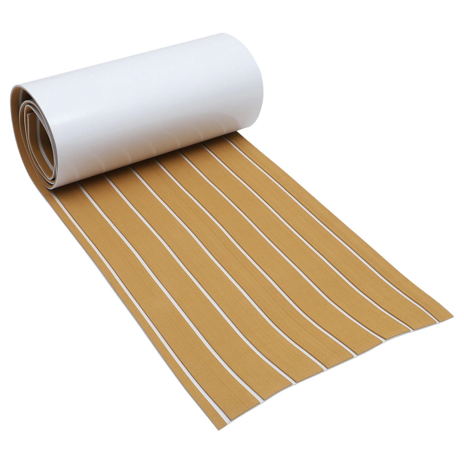 

EVA Faux Teak Decking Sheet Non Slip Yacht Flooring Mat Self Adhesive Boat Deck Mats Decorative Heat Proof Salt