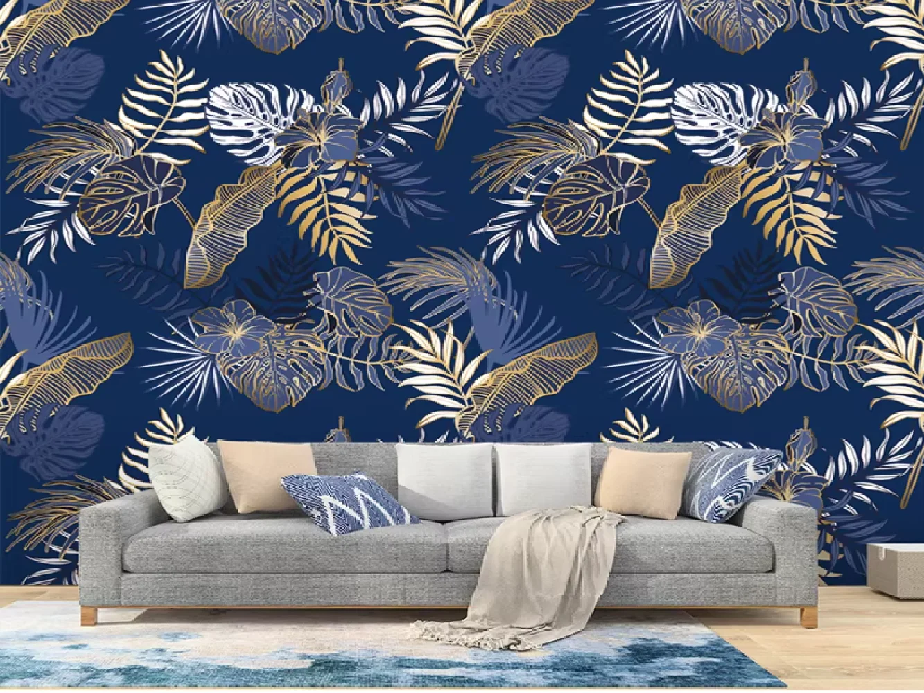 Customized Wallpaper Southeast Asian Tropical Plants Flower Murals Banana Trees Rainforest Animals Full House Coverage mural