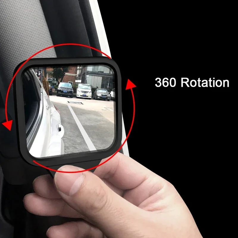 

Adjustable Mini Safety Car Back Seat View Mirror: Wide Angle Blind Spot Monitor Rear Convex Mirror for Auto