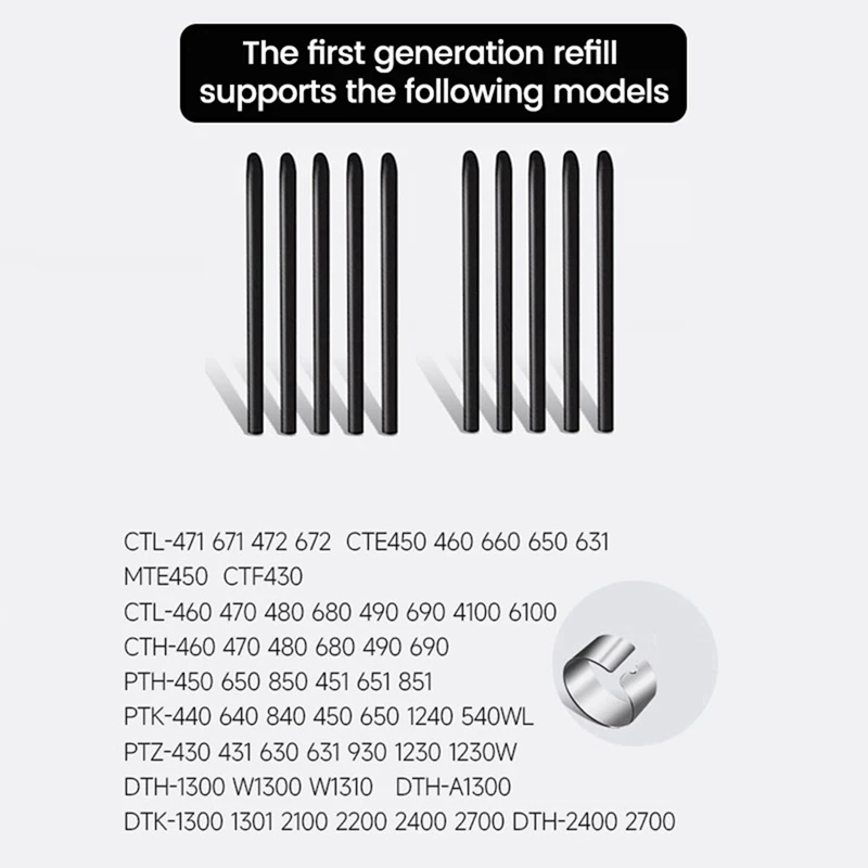 10Pcs Replacement Stylus Pen Nibs for Drawing Pen Graphic Drawing Pad Standard Pen Nibs Tips with Tool-WDL