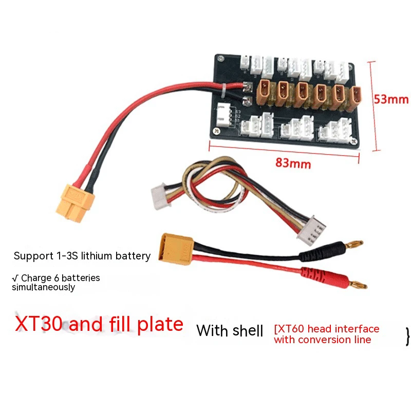 Xt30 Parallel Charging Board 1-3s Lithium Battery B6/b6ac/d6pro Charger Parallel Adapter Cable Xt60 Interface