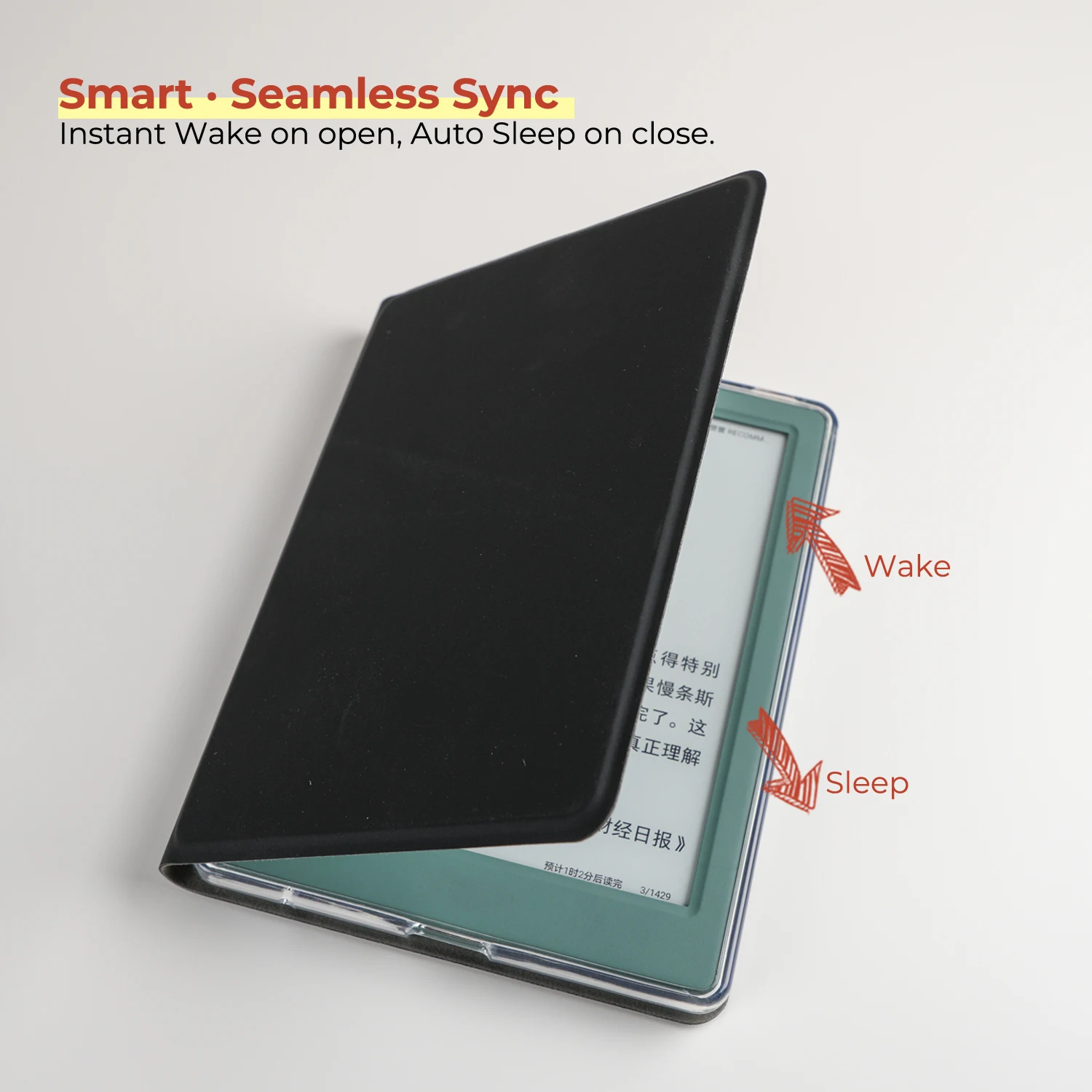 Magnetyczne etui odłączane Twosheep do Musnap Neo Neoc iReader Neo3 6 cali, wykonane z ekologicznych materiałów, funkcja automatycznego usypiania i budzenia, minimalistyczne, solidne. — zdjęcie produktu 4
