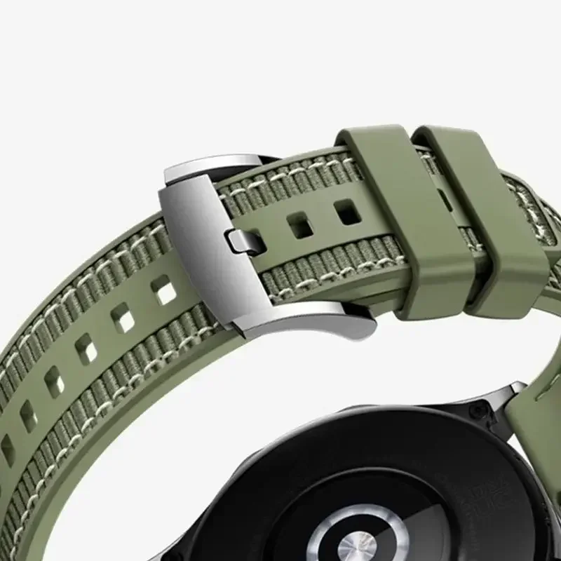 22mm Composite Silicone Strap For Redmi Watch 5 Active/Lite Nylon Braided Wristband Huawei Watch 5/4/GT6-5-4-3-2 Pro 46mm Correa