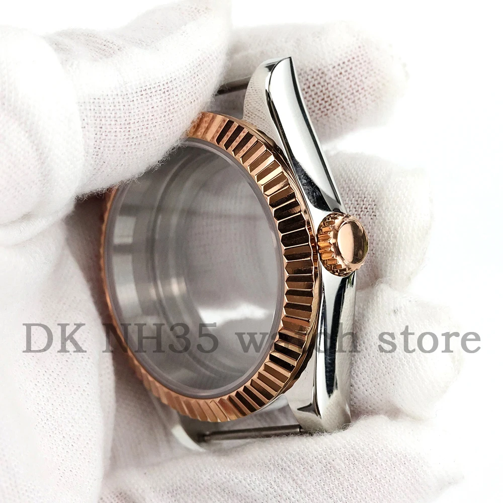 ل DATEJUST حافظة NH35 39 مللي متر/36 مللي متر حافظة ساعة من الفولاذ المقاوم للصدأ صالح Seiko NH35/NH36 حركة 28.5 مللي متر الطلب مقاوم للماء NH35 ساعة