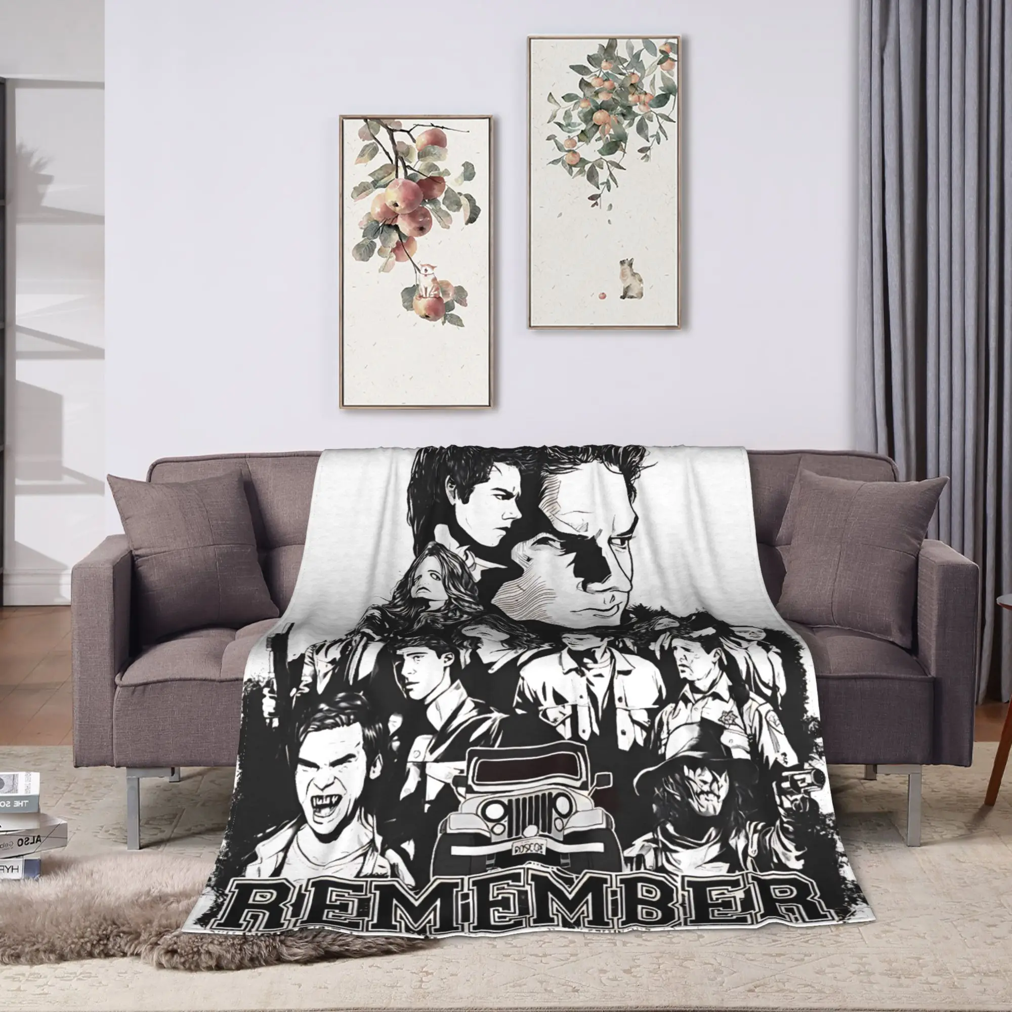 Teen Wolf Remember Blanket Quality Warm Soft  Throw Blanket Winter Camping Home Decor Novelty Bedspread