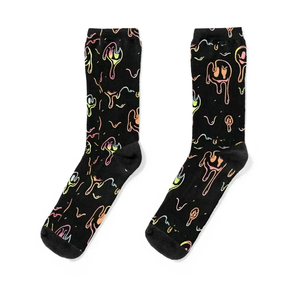 

Rainbow Melting Smilies Socks halloween designer brand Male Socks Women's