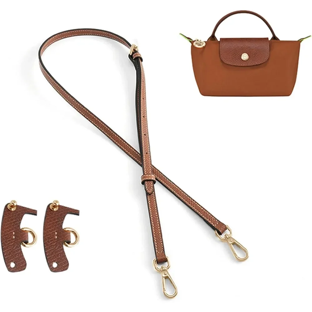 Leather Straps for Longchamp Bag Conversion Kit-Purse Straps Crossbody Adjustable Replacement for Long Champ Le Pliage Original