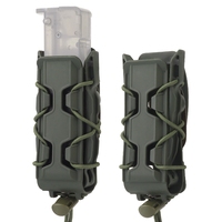 Tactical G 17 19 M9 9MM/45acp Single Magazine Pouch Pistol Mag Case with Molle Clip Quick Release for 9MM Fastmag Holder