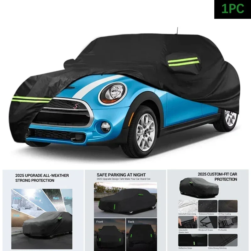 

Waterproof Car Cover Fit Accessories with Door Zipper for Sun Rain Snow UV Dust Protection For 2002-2021 Mini Cooper/Cooper S