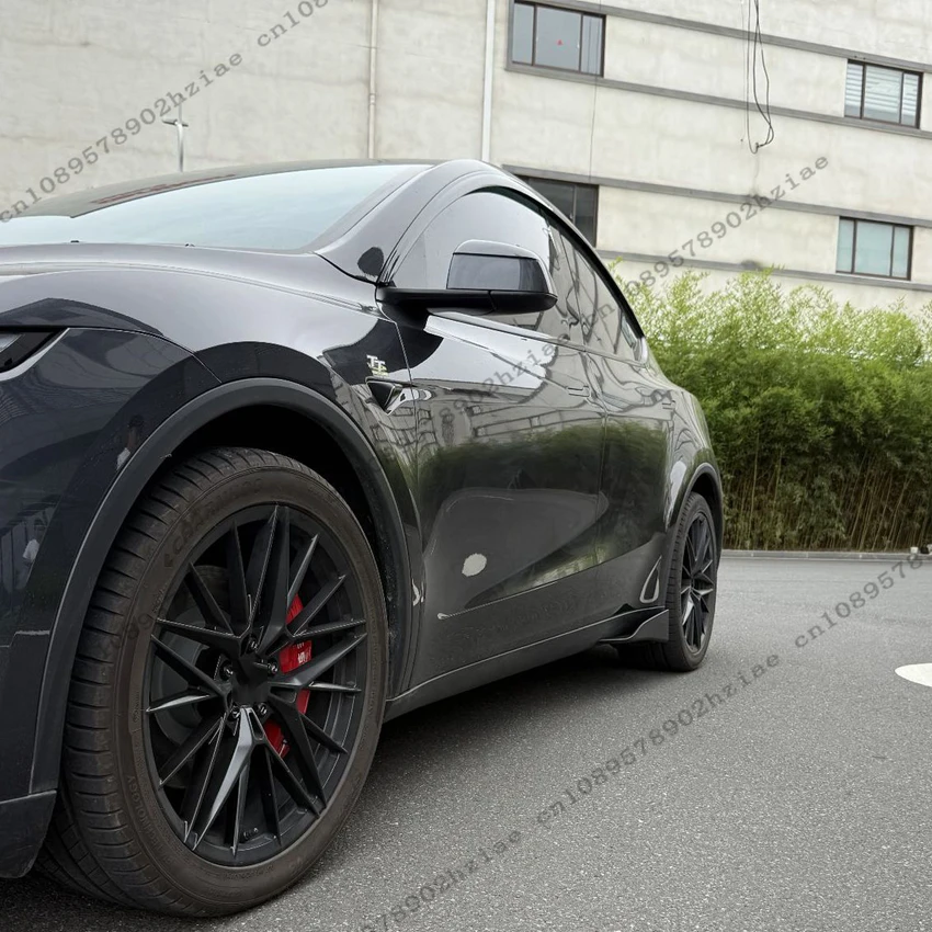 2 قطعة المصد الجانبي المفسد الجانب تنورة ل تسلا نموذج Y Juniper 2025 + عالية الجودة ABS لمعان الأسود الخائن الناشر الجسم أطقم