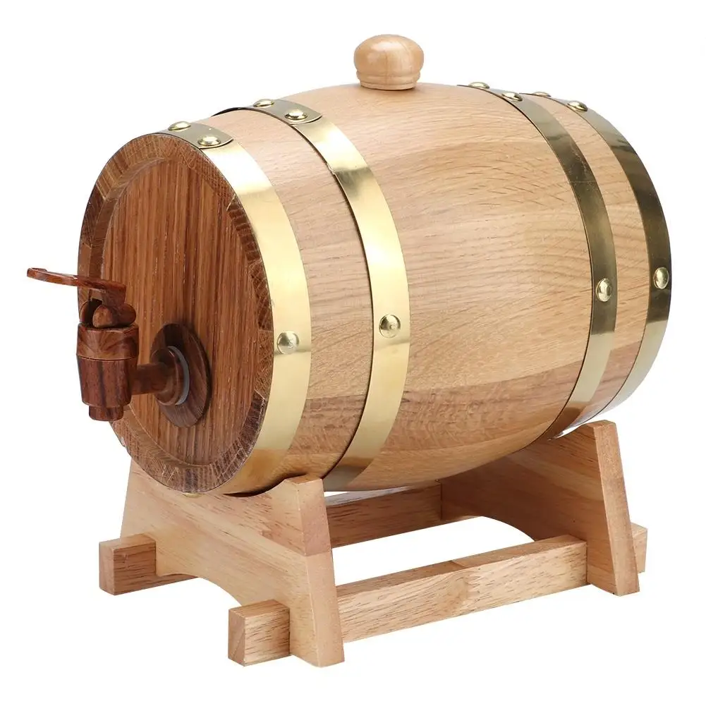 

1.5L Vintage Oak Wood Wine Barrel Keg - Home Brewing Accessories for Wine Enthusiasts