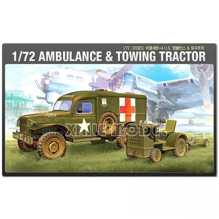 

Academy Car Model Kit 13403 U.S. Ambulance & Towing Tractor 1/72
