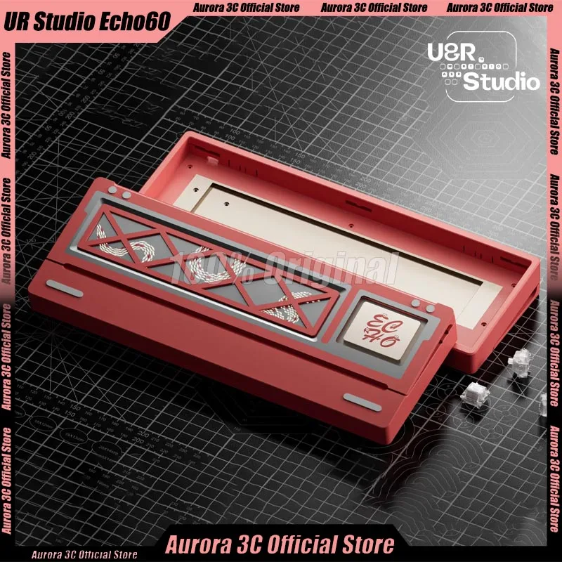 

UR Studio Echo60 Mechanical Keyboard Case Aluminium Alloy Structure Keyboard Shell Quick-release For GH60 Custom PC Gamer Gifts