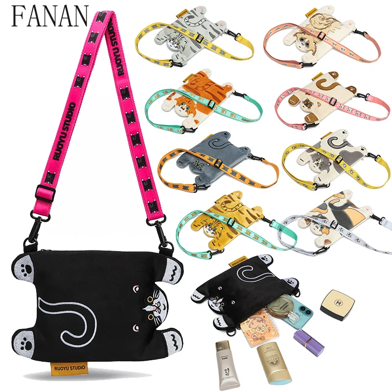 Moda pequena crossbody mini sacos para meninas doce moda bonito animal pano saco de telefone 2026 novas bolsas femininas