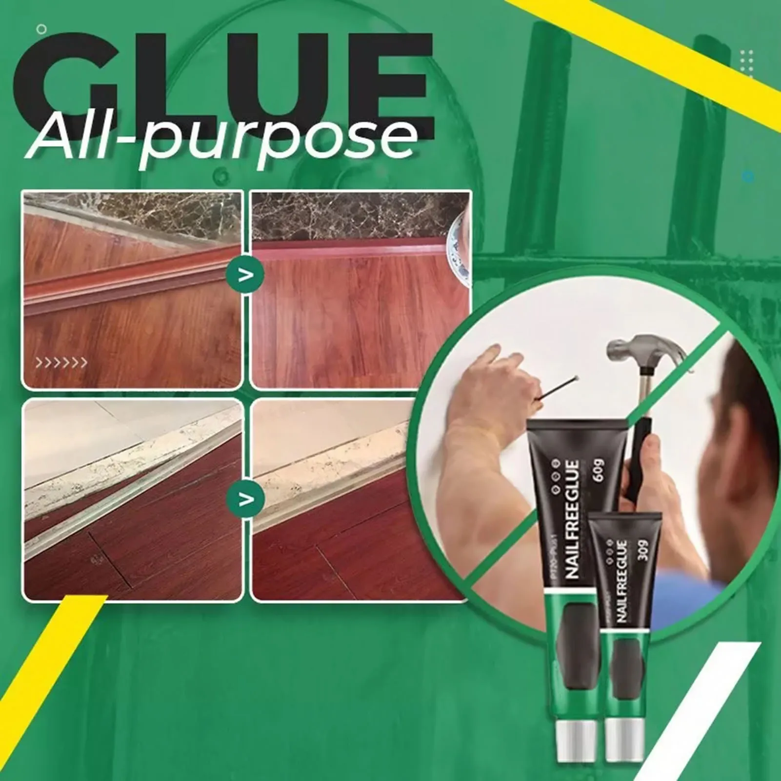 All-purpose Glue Nail-free Strong Glue No Drilling Quick-drying Glass Glue