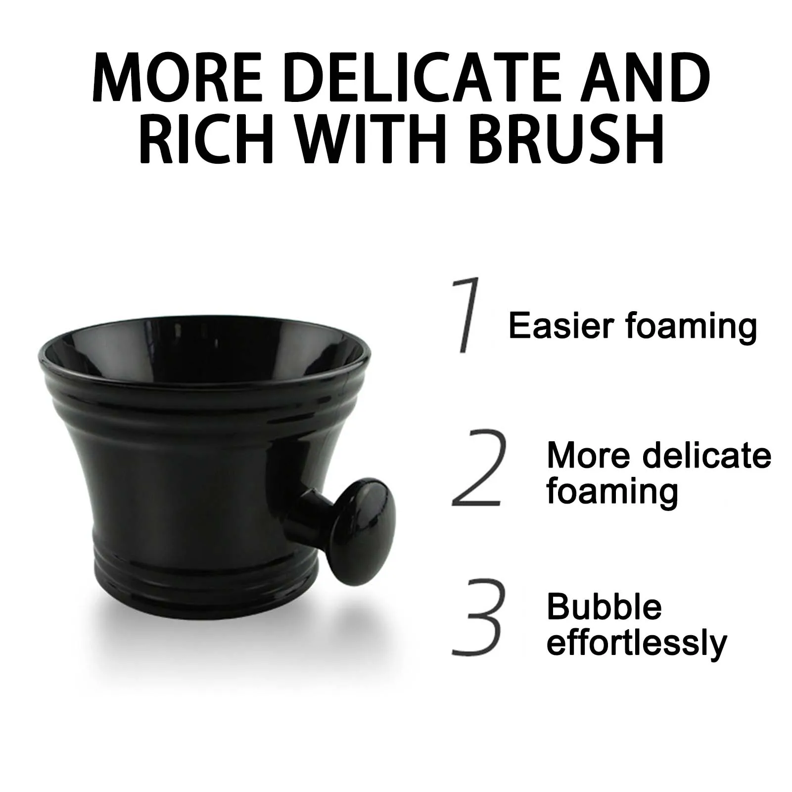 Black Shaving Bowl Foam Shaving Soaps Cream Cup Shaving Supplies