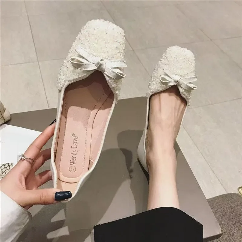 2025 Women 1cm Low Heels Luxury Cinderella Flats Female Fashion Evening Party Low Heels Lady Elegant Barefoot Shoes Large Size