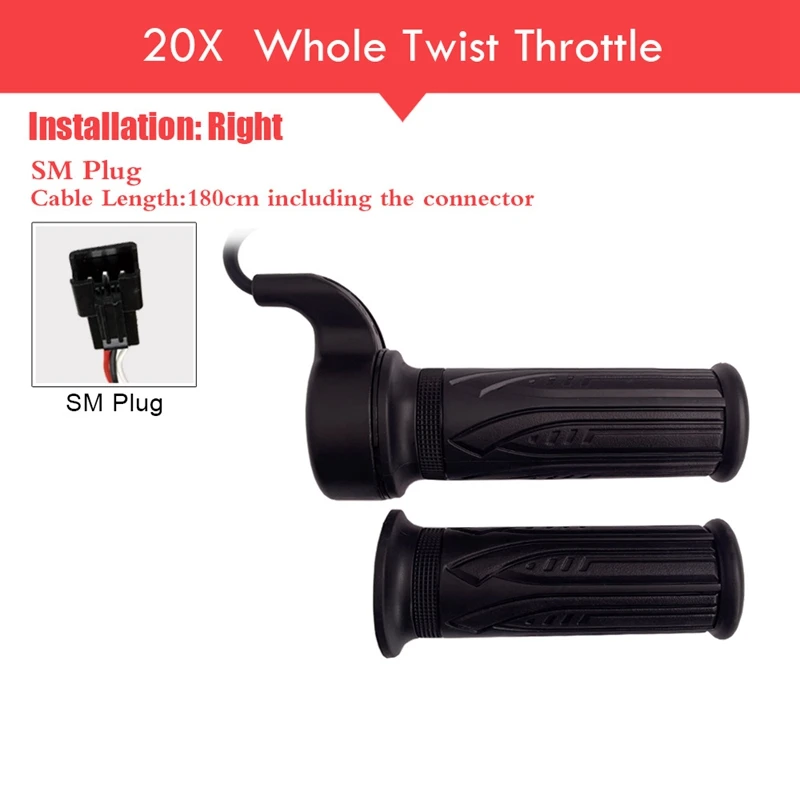 Hot AD-E Bike Throttle For Wuxing Ebike Twist Throttle Left And Right Hand Throttle With 3 Pin Connector Ebike Parts