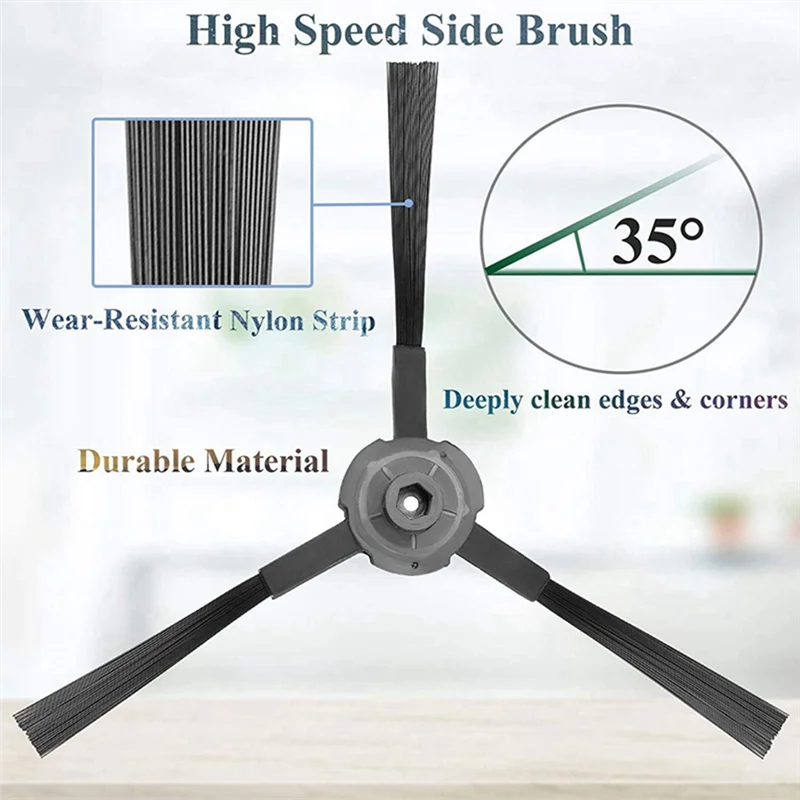 8 قطعة فرش جانبية لـ Ilife A6 A8 620 X623 مكنسة كهربائية روبوتية أجزاء استبدال الملحقات_A66K