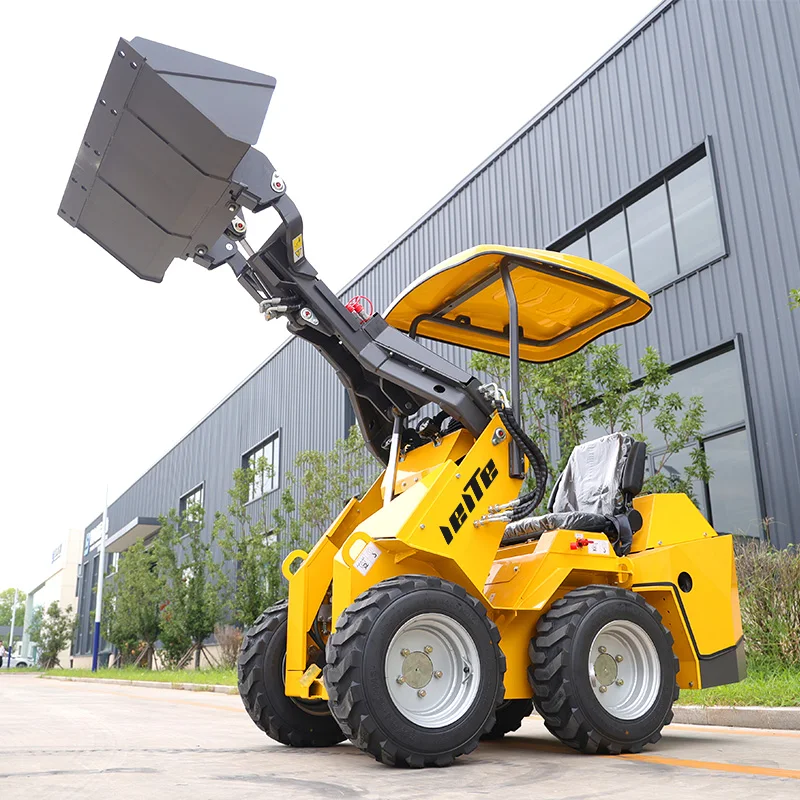 Chinese Manufacturer Cheap EPA Mini Skid Steer Loader 4WD Multifunctional Mini Wheel Loader Factory Customized Free Shipping