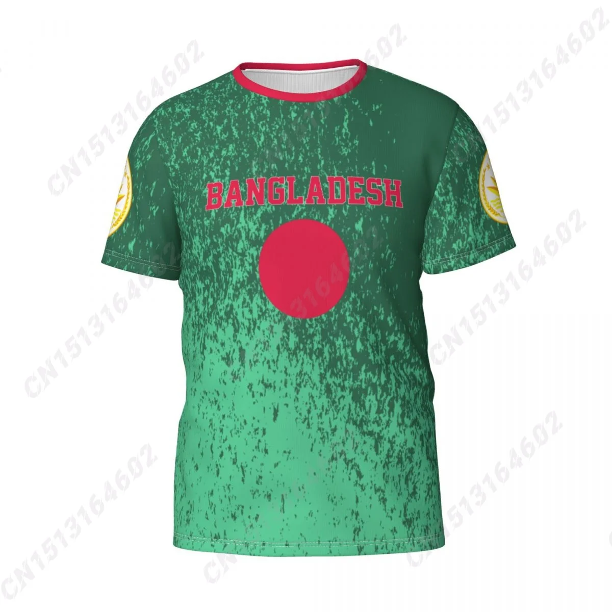 Bangladesh Vintage Flag 3D Printed T Shirt Men Women Summer Short-sleeved Custom T-shirt For Soccer Running Bike Tennis Fitness