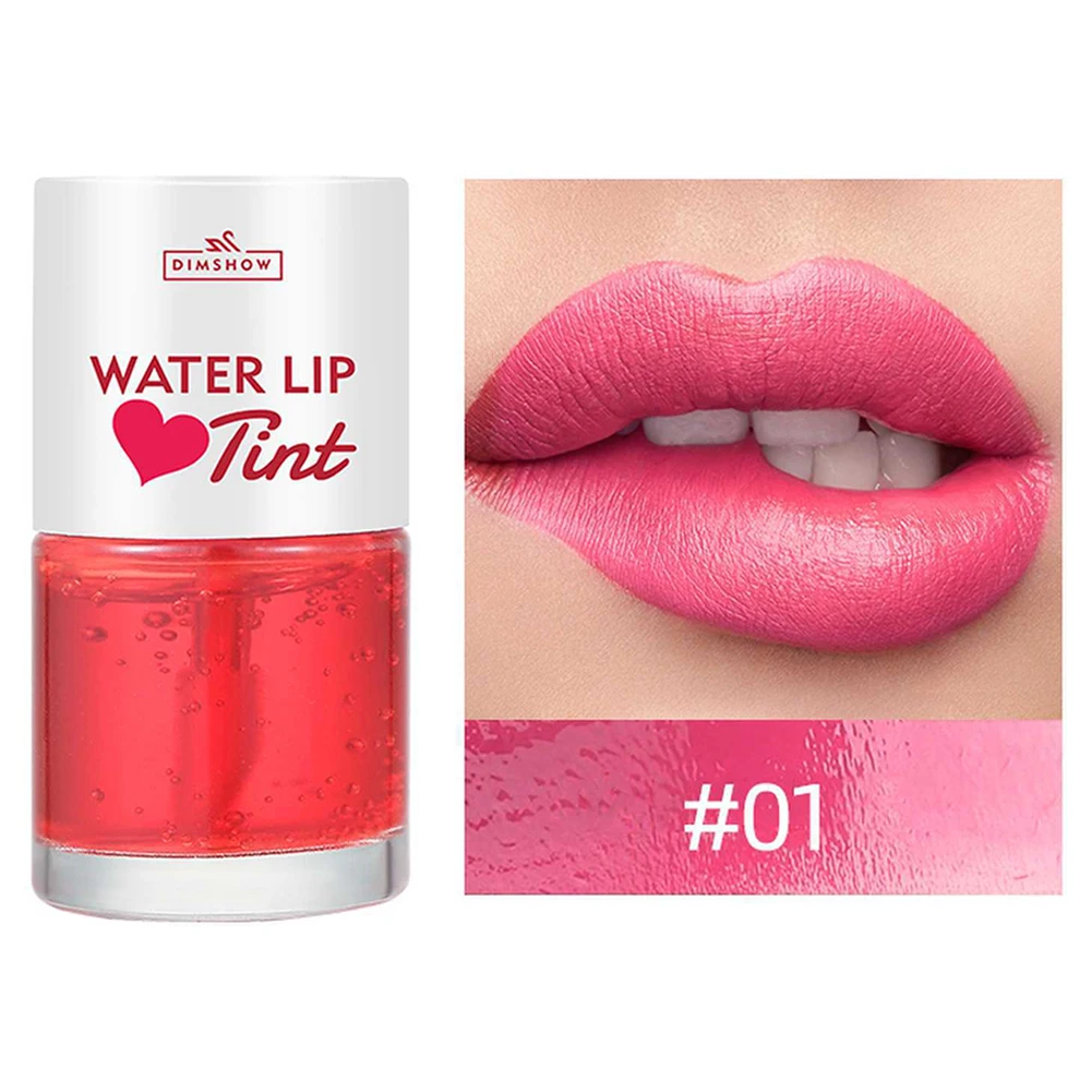 Tint Dyeing Liquid Lipstick Blush 2 in 1 Waterproof Mirror Lip Gloss Water Lip Tint Non-sticky Lip Eye Cheek Makeup Cosmetic
