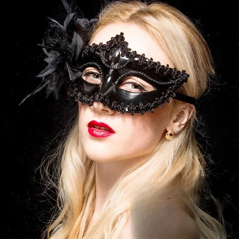 Masque en dentelle Sexy translucide chat renard demi-visage masques en polyuréthane Cosplay femme mascarade accessoire de fête Costume de danse masque pour les yeux chapeaux