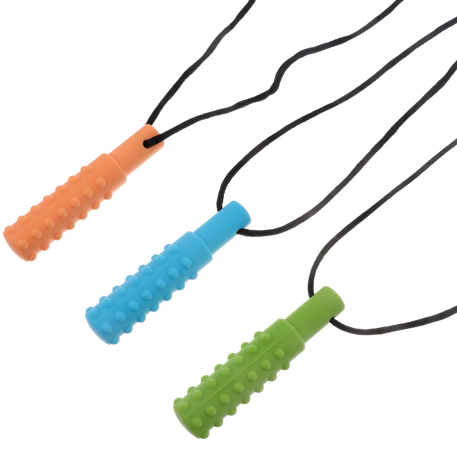 Collier à mâcher en Silicone pour bébé, 3 pièces, pour gencives douloureuses, soulagement des molaires, apaisant, cadeau pour nouveau-né