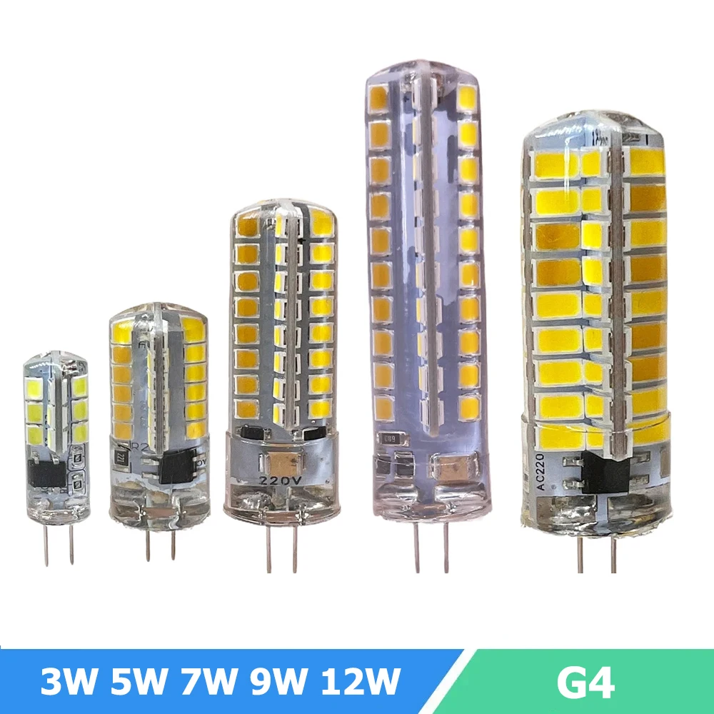 

3​W 5W 7W 9W 12W Mini G4 LED Corn Bulb Super Bright 2835SMD LED Light Bulb Warm/Cool/Neutral White for Room Lighting