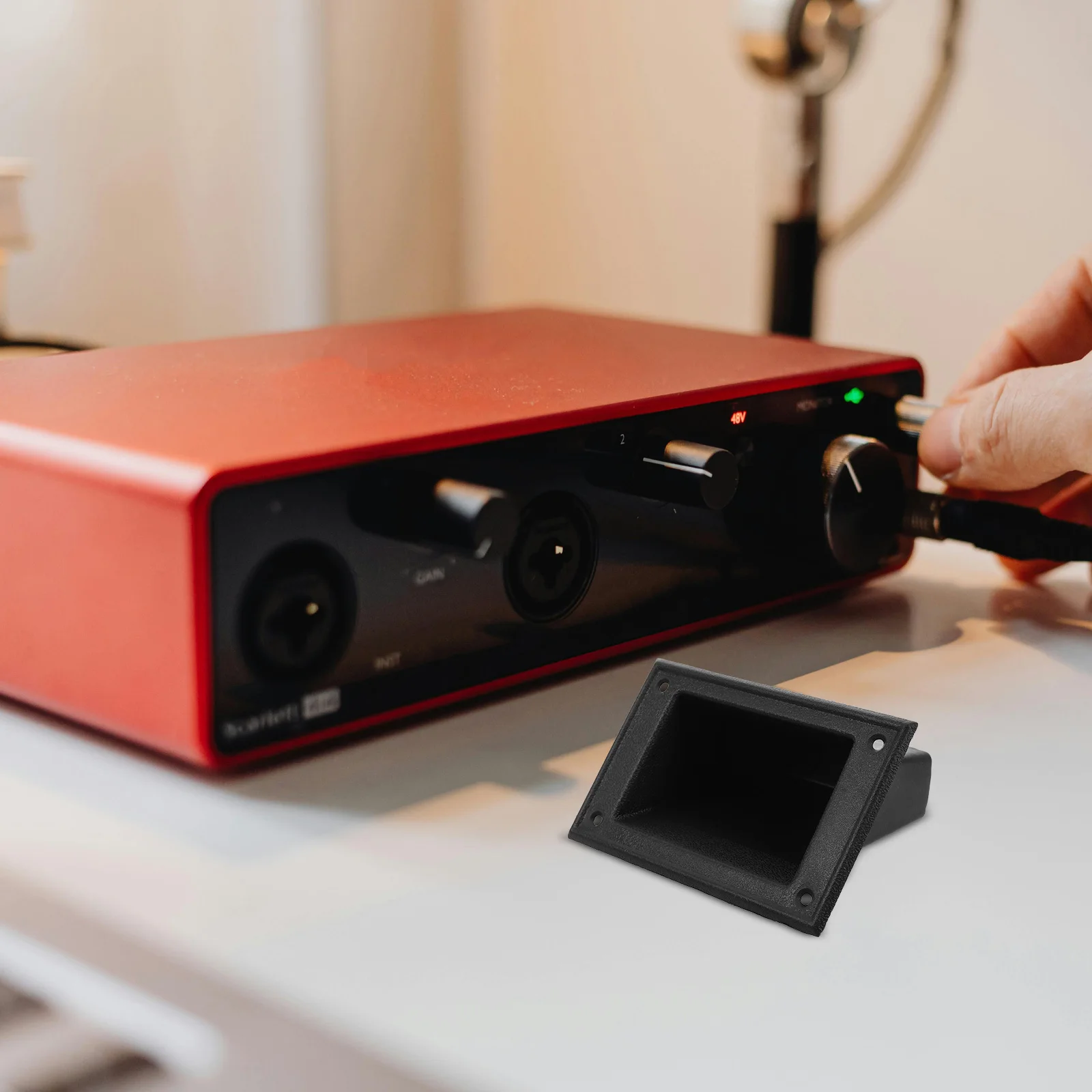 

8Pcs Speaker Handle Black Lift Pull Removable Toolbox Drawer Stage Box Replacement Handles Speaker Handles Pull Handle