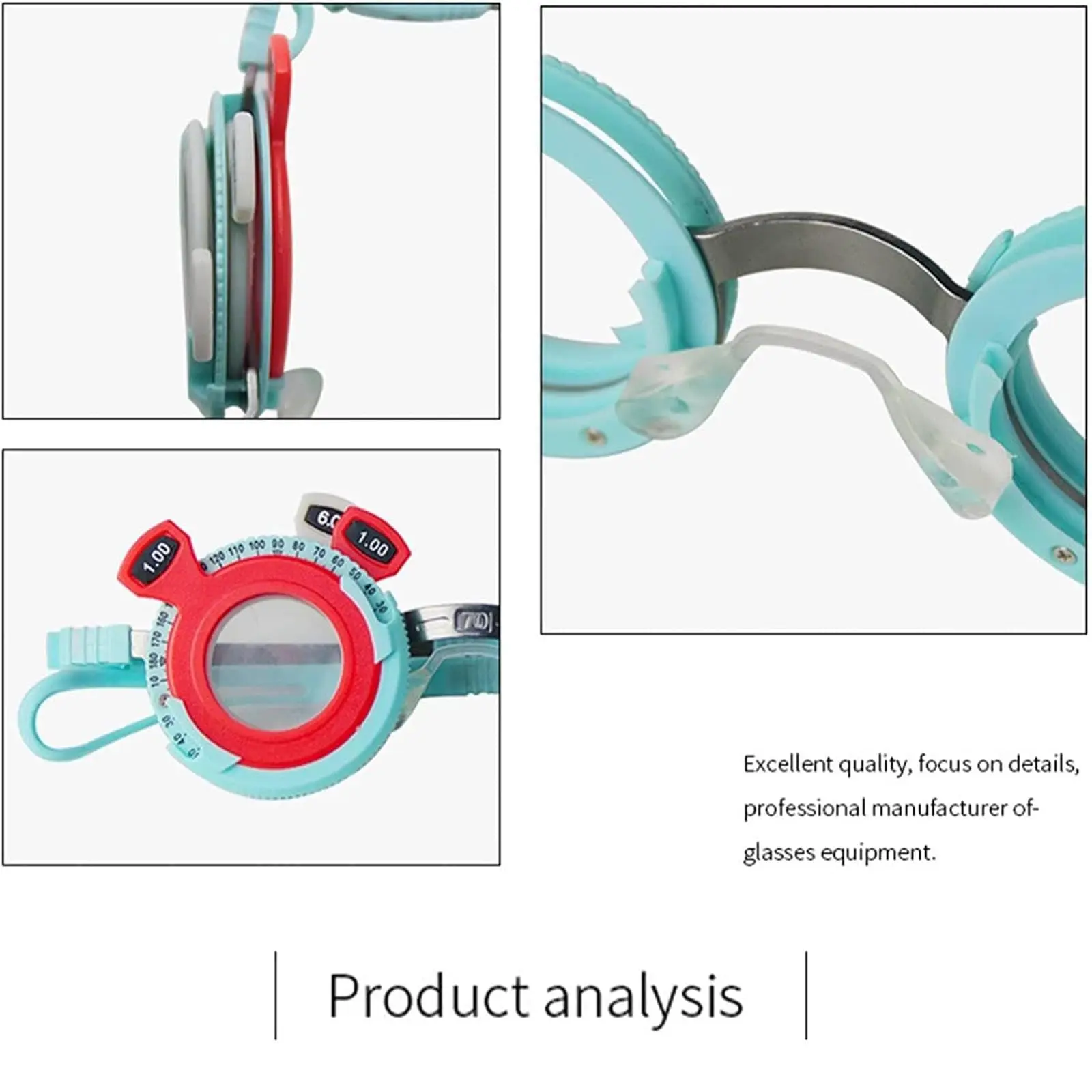 Cadre d'essai optique PD 52-70mm, cadre d'essai réglable, optométrie, cadre d'objectif d'essai universel pour enfant, cadre d'objectif d'essai optique