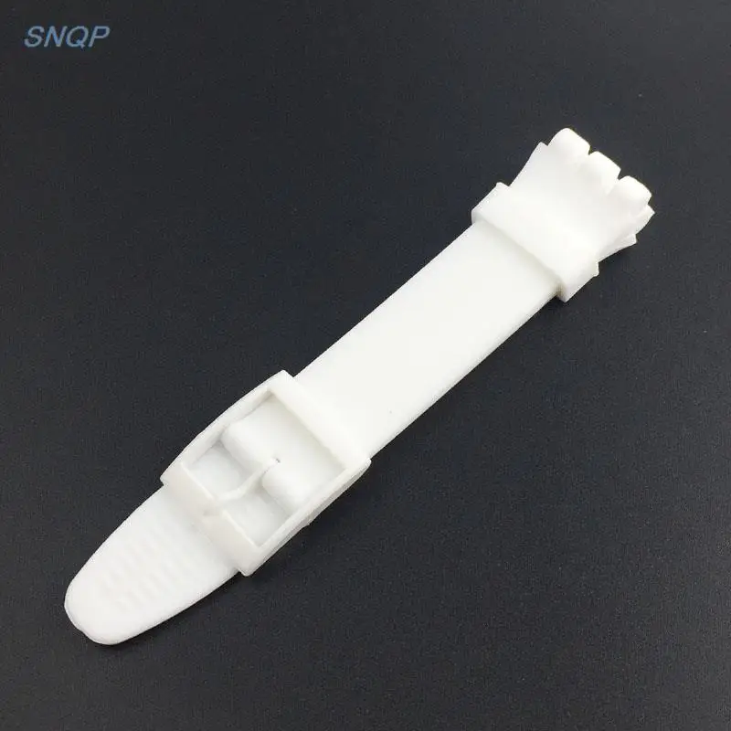 Ultra-thin Watch Band for Swatch Skin Strap Replacement Pin Buckle 16mm 17mm 19mm 20mm Silicone Rubber Wristband Watchband