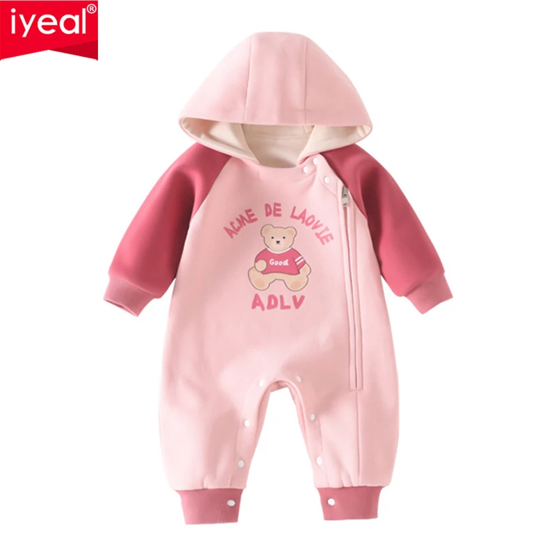 

IYEAL Baby Winter Cute Little Bear Rompers Newborn Cotton Jumpsuit Thick Baby Girls Boys Warm Jumpsuit Infant Wear Climb Clothes