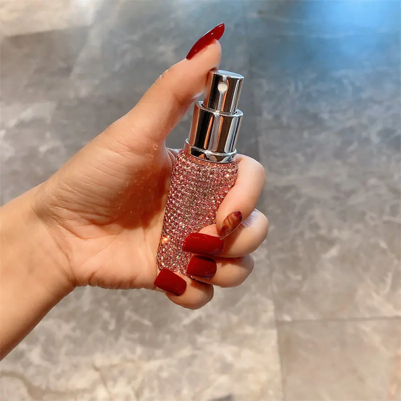Neue 10 ml Tragbare Mini Diamant Glas Nachfüllbare Parfüm Flaschen Spray Pumpe Leere Kosmetische Behälter Zerstäuber Fläschchen Für Reise – Detail 6