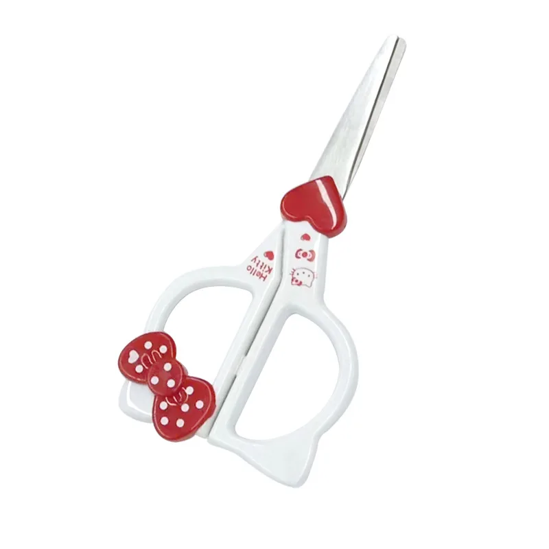 Hello Kittle Series Cute Manual Paper Cuttings Thread Cutting Head Plastic Bow Handle with Heart-Shaped Suction Card Packaging