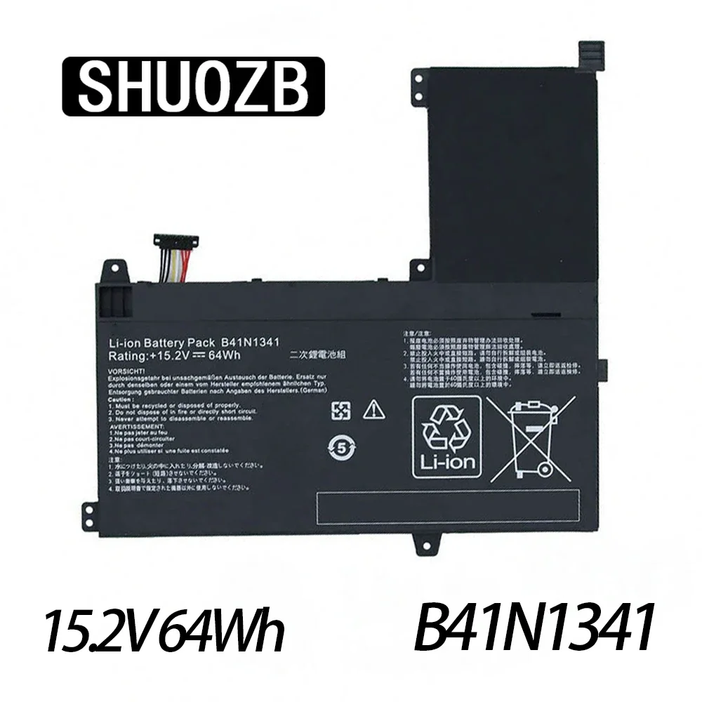 

SHUOZB B41N1341 Аккумулятор для ноутбука Asus Q502 Q502LA Q502LA-BBI5T12 Q502LA-BBI5T14 Series 15,2 V 64WH
