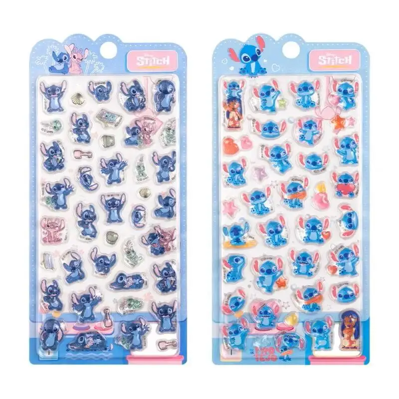 

Disney Stitch 3D рельефная твердая желеобразная наклейка с кристаллами чехол для наушников Gooka Nail DIY декоративные наклейки студенческие игрушки ручной работы подарки