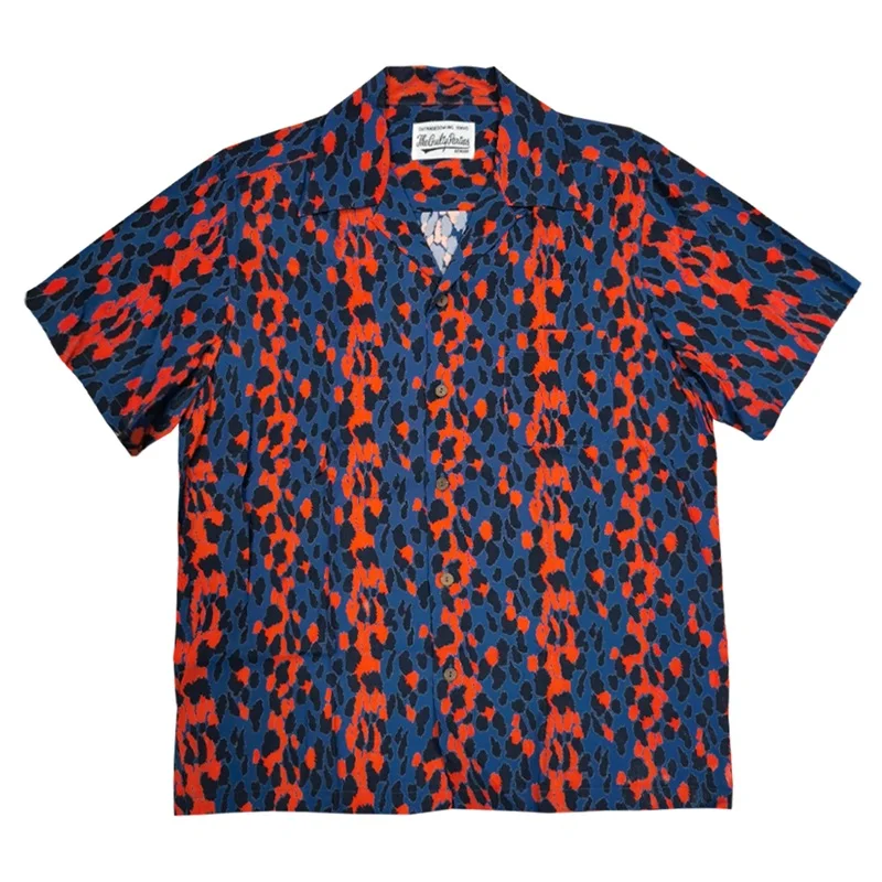 Camicia di marca da donna da uomo di moda camicia a maniche corte Hawaii con stampa serpente di alta qualità con stampa completa